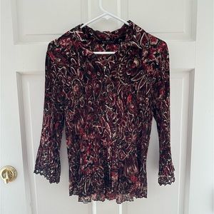 Sheer Paisley Retro Top